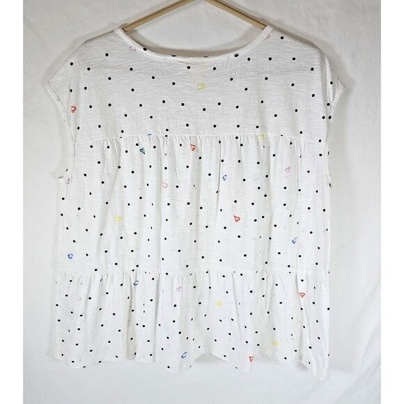 Set of 3 Style & Co Red White Blue Stripe Cap Sleeve Ruffle Hem Cotton Sz XL - Picture 7 of 15